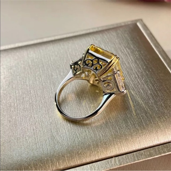 925 Stamped Sterling Silver Citrine Ring - Picture 8 of 11